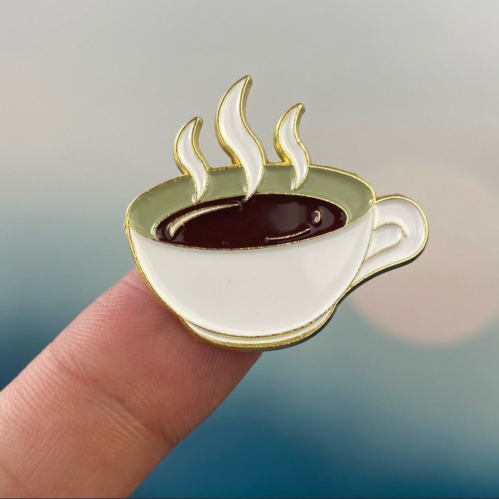 Hot Coffee Enamel Pin/ Brooch Lapel